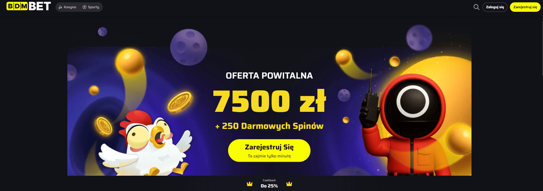 BDMbet Casino Bonus Powitalny 7500 zł